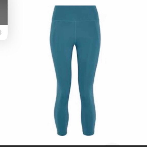 Iris & ink High waisted cropped legging in tapestry blue size M - Picture 3 of 4